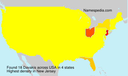 Surname Davakis in USA Surname Davakis in USA