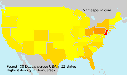 Surname Davala in USA Surname Davala in USA
