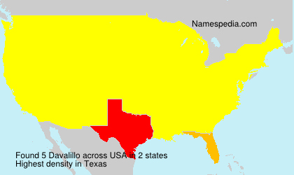 Surname Davalillo in USA Surname Davalillo in USA