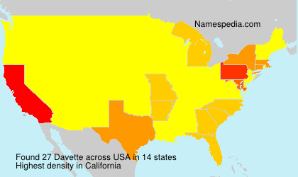 Surname Davette in USA