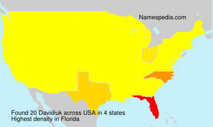 Surname Davidiuk in USA Surname Davidiuk in USA
