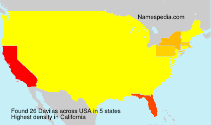 Surname Davilas in USA