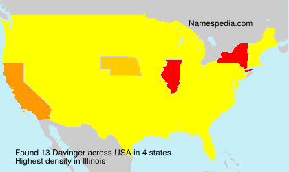 Surname Davinger in USA Surname Davinger in USA