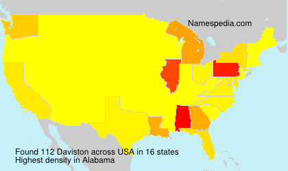 Surname Daviston in USA Surname Daviston in USA