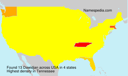 Surname Dawidjan in USA Surname Dawidjan in USA