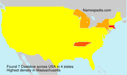 Surname Dawidow in USA Surname Dawidow in USA