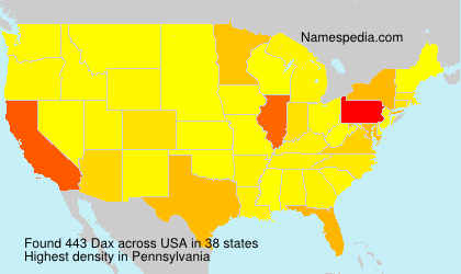 Surname Dax in USA Surname Dax in USA