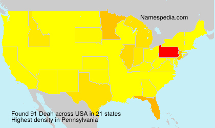 Surname Deah in USA Surname Deah in USA