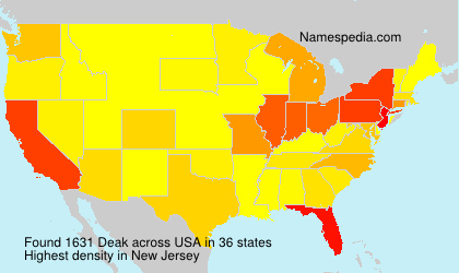 Surname Deak in USA Surname Deak in USA
