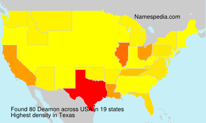 Surname Deamon in USA Surname Deamon in USA