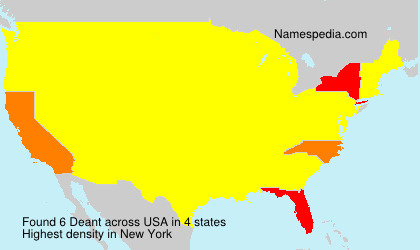 Surname Deant in USA Surname Deant in USA
