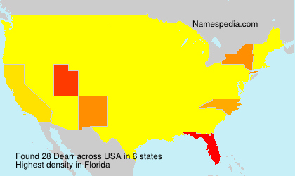 Surname Dearr in USA Surname Dearr in USA