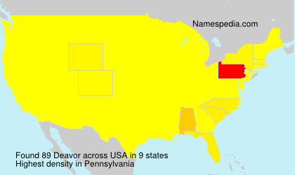 Surname Deavor in USA Surname Deavor in USA
