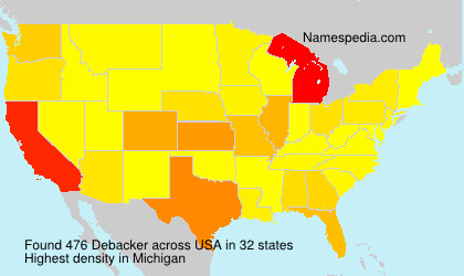 Surname Debacker in USA Surname Debacker in USA
