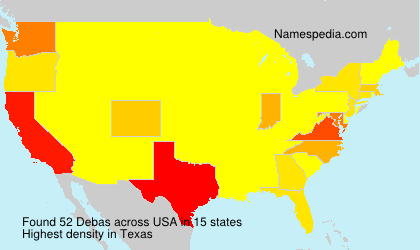 Surname Debas in USA