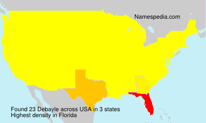 Surname Debayle in USA Surname Debayle in USA
