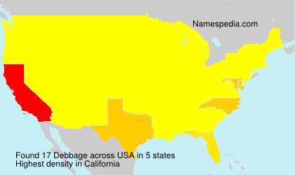 Surname Debbage in USA Surname Debbage in USA