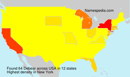 Surname Debear in USA Surname Debear in USA