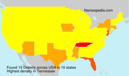Surname Debelis in USA