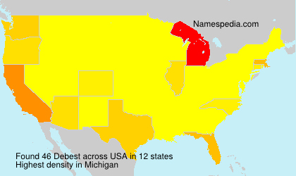Surname Debest in USA Surname Debest in USA
