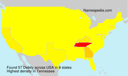 Surname Debity in USA Surname Debity in USA