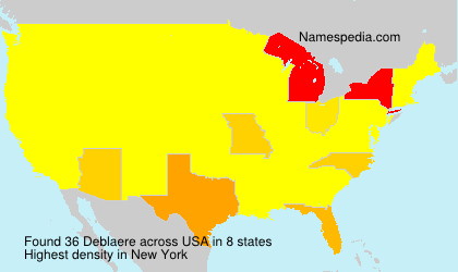 Surname Deblaere in USA Surname Deblaere in USA