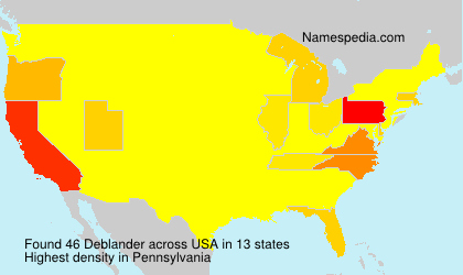 Surname Deblander in USA Surname Deblander in USA