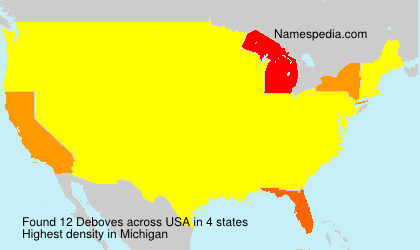 Surname Deboves in USA Surname Deboves in USA