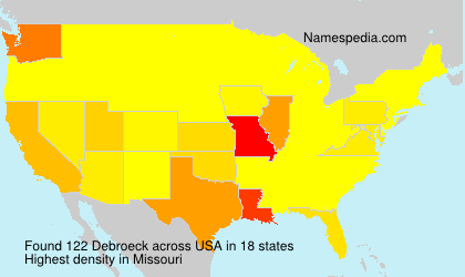 Surname Debroeck in USA Surname Debroeck in USA