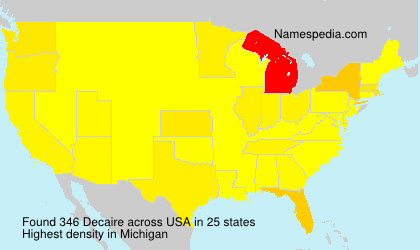 Surname Decaire in USA Surname Decaire in USA
