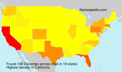 Surname Decampo in USA Surname Decampo in USA