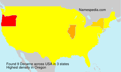 Surname Decarne in USA Surname Decarne in USA