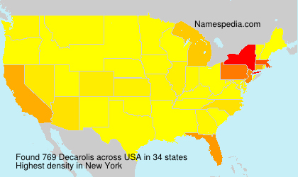 Surname Decarolis in USA Surname Decarolis in USA