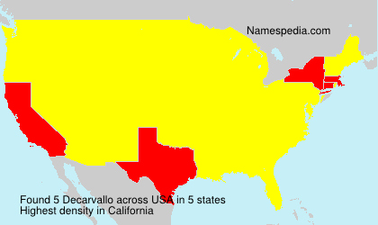 Surname Decarvallo in USA Surname Decarvallo in USA