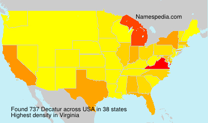Surname Decatur in USA Surname Decatur in USA