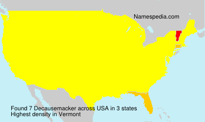 Surname Decausemacker in USA Surname Decausemacker in USA