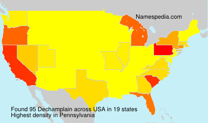 Surname Dechamplain in USA Surname Dechamplain in USA