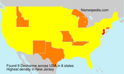 Surname Decharme in USA Surname Decharme in USA