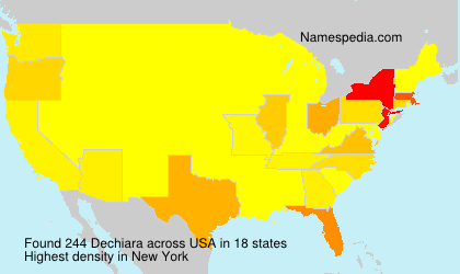 Surname Dechiara in USA Surname Dechiara in USA