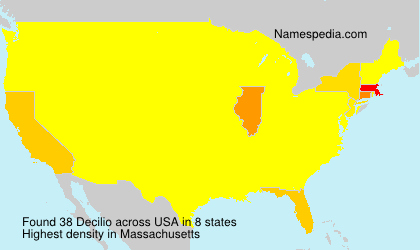 Surname Decilio in USA Surname Decilio in USA
