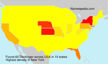 Surname Deckinger in USA Surname Deckinger in USA