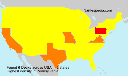 Surname Decks in USA