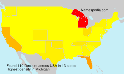 Surname Declaire in USA Surname Declaire in USA