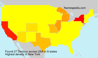Surname Decloux in USA Surname Decloux in USA