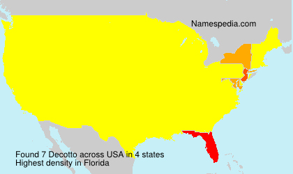 Surname Decotto in USA Surname Decotto in USA