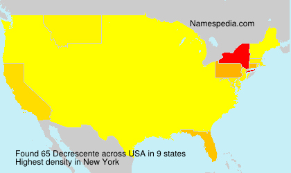 Surname Decrescente in USA Surname Decrescente in USA