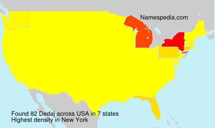 Surname Dedaj in USA Surname Dedaj in USA