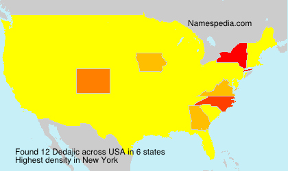 Surname Dedajic in USA Surname Dedajic in USA