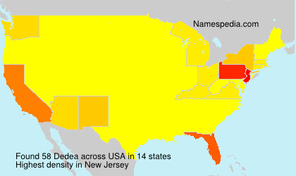 Surname Dedea in USA Surname Dedea in USA