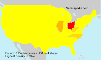 Surname Dedent in USA Surname Dedent in USA